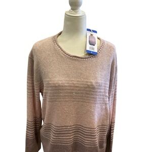 Ella Moss Ladies Ombre striped crewneck  sweater variation